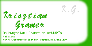 krisztian gramer business card